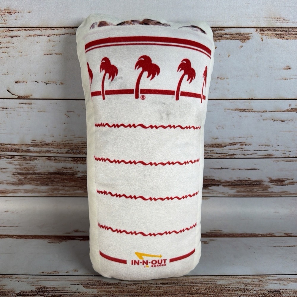 In-N-Out Burger Soda Cup Plush Pillow Fast Food Advertising